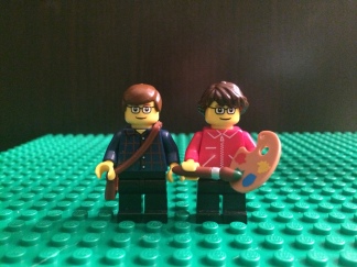 Pink and Grey minifigs